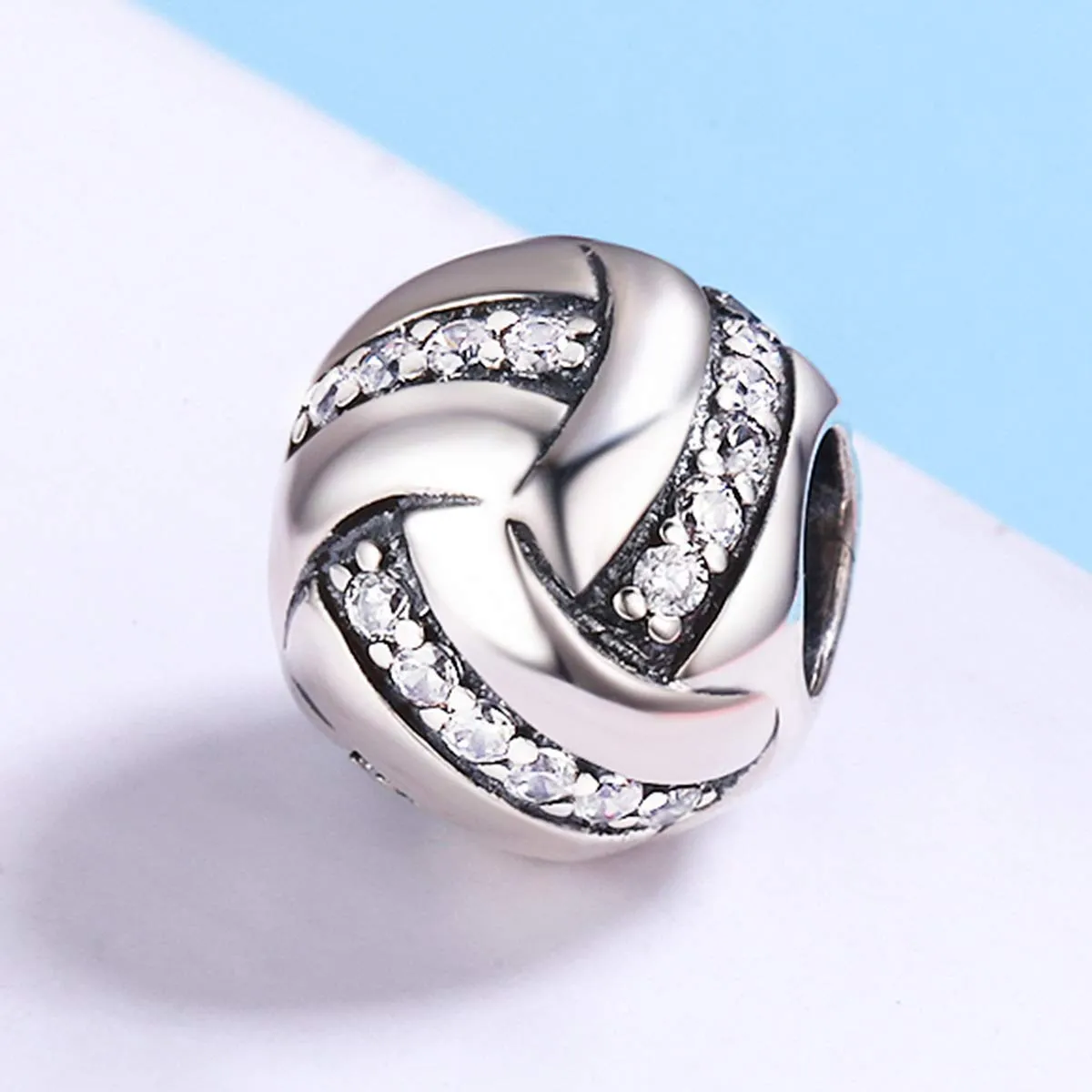 Ciondolo in argento Sterling 925, per gli amanti dello sport, ciondolo per braccialetti, a forma di pallone da calcio - immagine 2