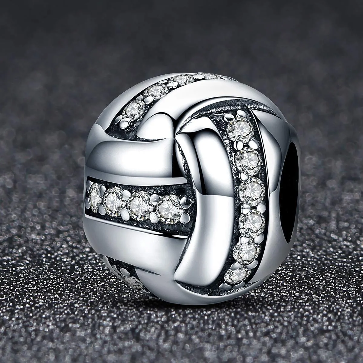 Ciondolo in argento Sterling 925, per gli amanti dello sport, ciondolo per braccialetti, a forma di pallone da calcio - immagine 4