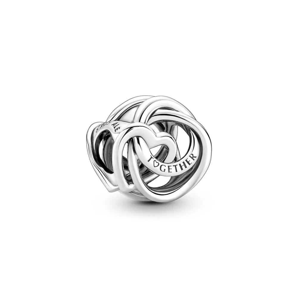 PANDORA Ciondolo Moments in argento Sterling a forma di cuore e cerchio - immagine 2