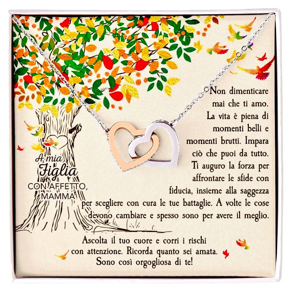 NONNA PROFESSIONISTA Collana Donna Figlia Nipote Amore Finitura in Oro, Argento Idee Regali per lei Compleanno Natale - Cofanetto con DEDICA incluso (Oro - Figlia) - immagine 1