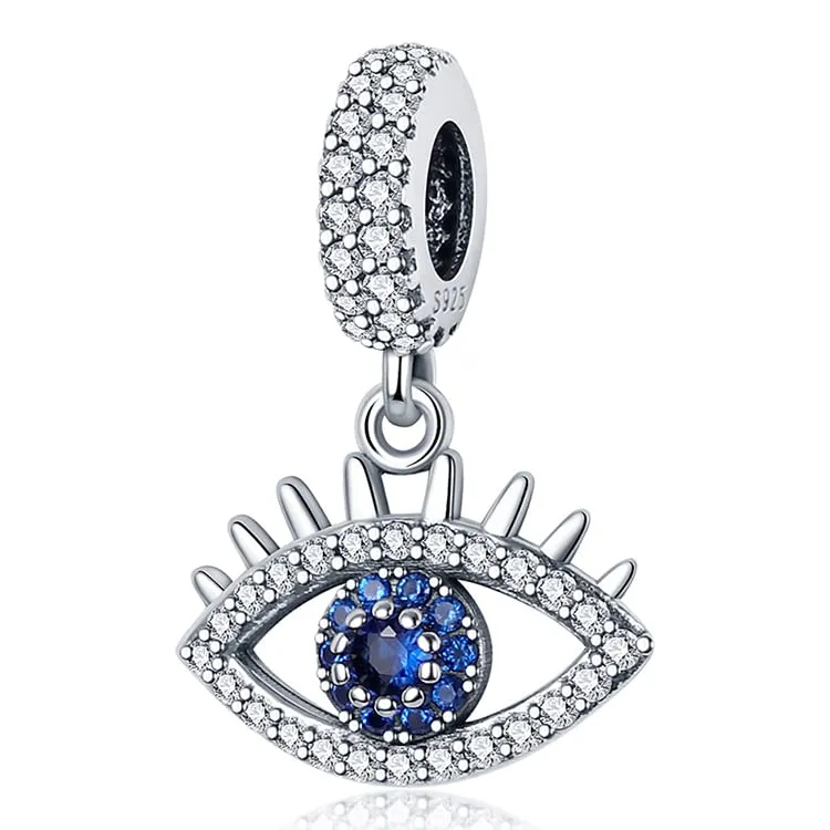 LNQOBU Ciondolo con Charm Argento Sterling 925 Fatima's Hand Dangle Charm Compatibile con Pandora e Europei Bracciale Collane da Donna(Fornito con una Perlina) - immagine 1