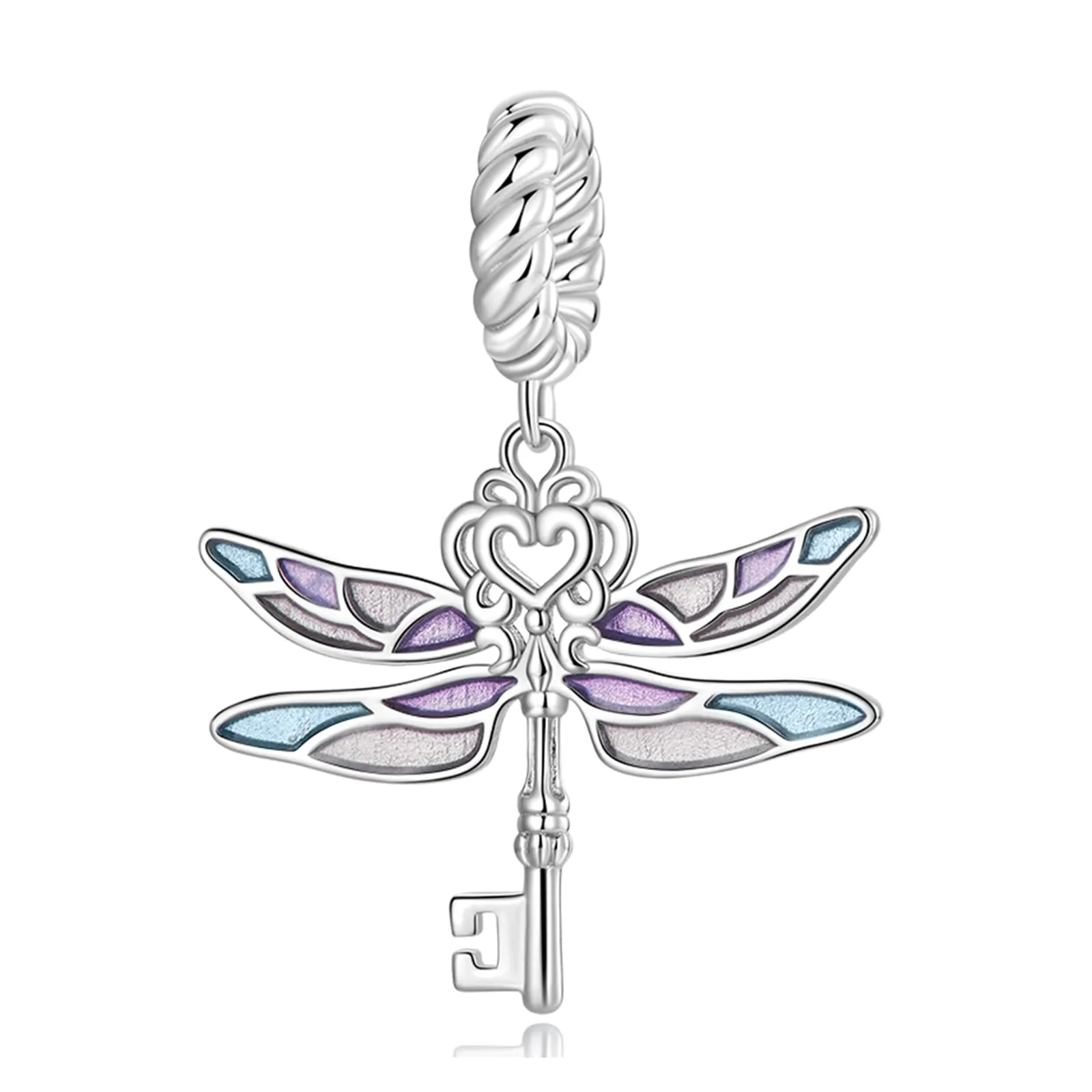 NINGAN Ciondolo a forma di libellula in argento sterling 925 Bracciale da donna con collana e ciondolo - immagine 1