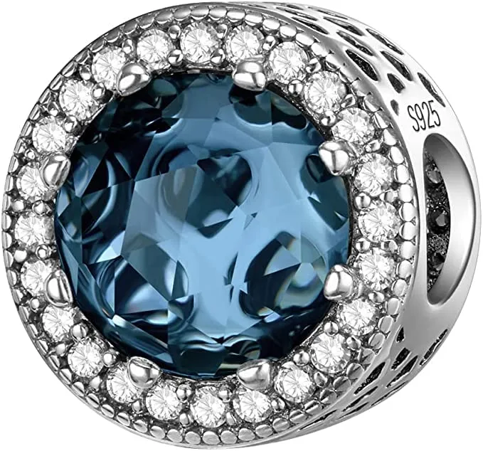 LNQOBU Charm Argento Vetro di Murano,Rosse Perline a Cuore,Blu,Gialli,Charms Bead Adatto Bracciale Europeo Per Donne - immagine 1