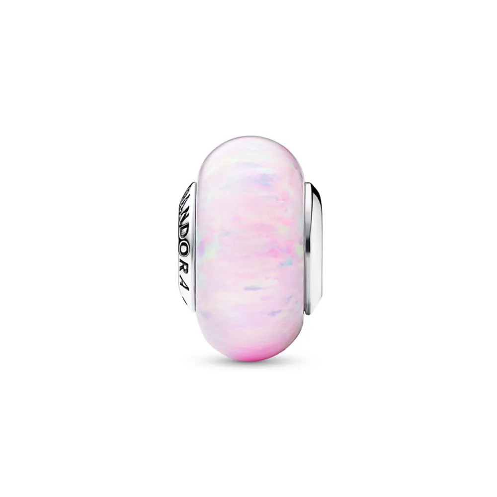 PANDORA Ciondolo Moments in argento Sterling con opale rosa creato in laboratorio - immagine 2