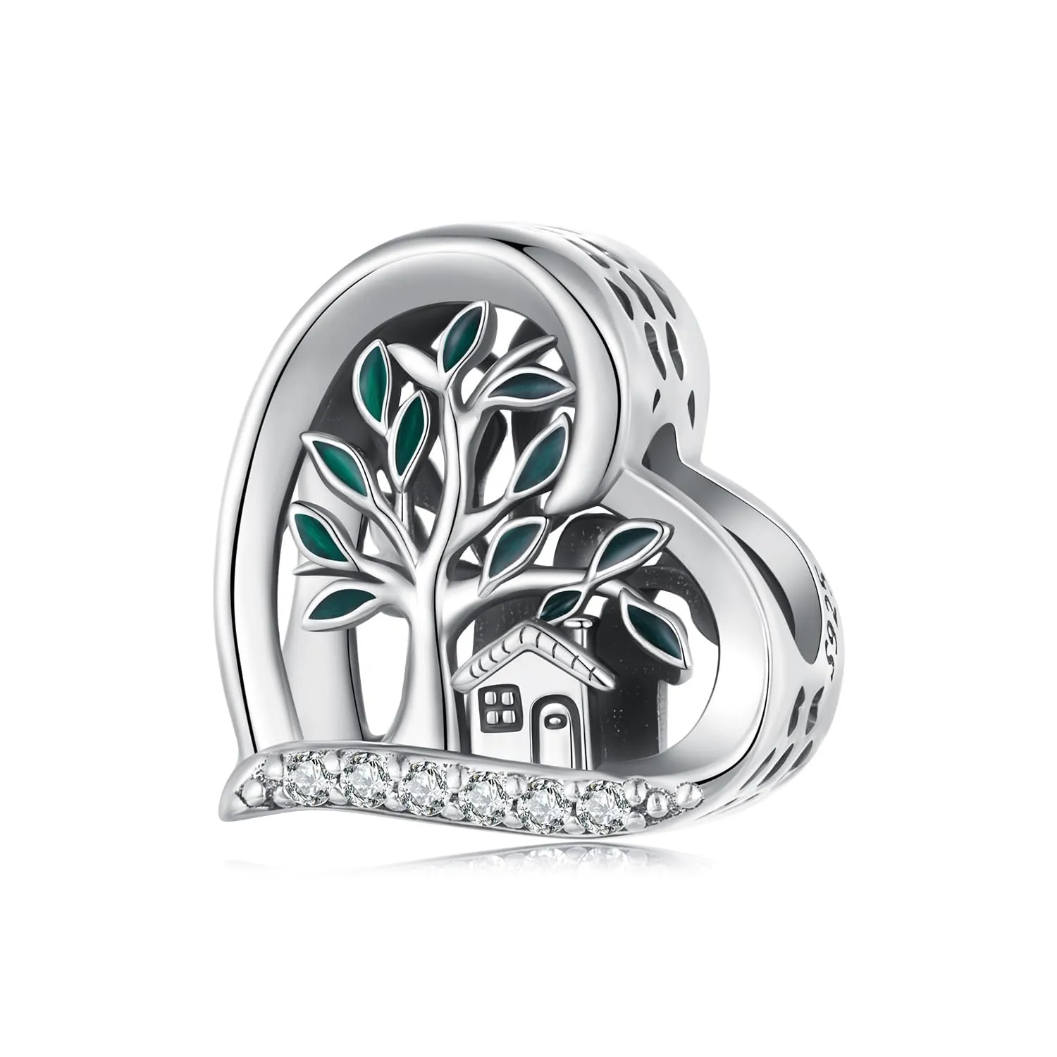 NINGAN 925 argento sterling ciondolo albero genealogico signore bracciale perline di fascino, un regalo per la famiglia - immagine 1