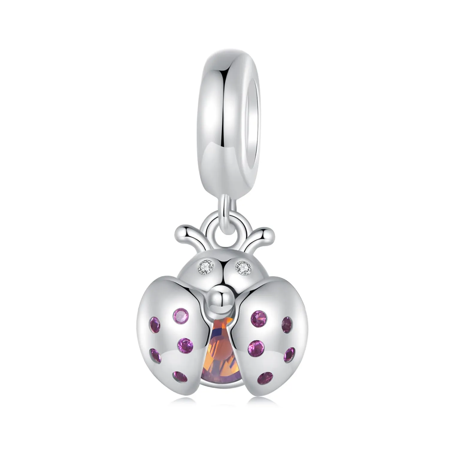 NINGAN 925 Argento Sterling 925 Ciondolo Coccinella Fortunata Donna Bracciale Collana Ciondolo Regali da Amici e Famiglia - immagine 1