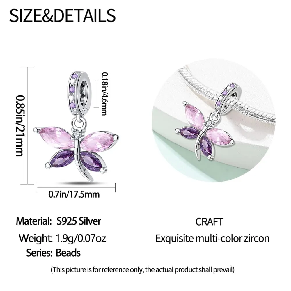 LNQOBU Ciondolo con Charm Argento Sterling 925 Fatima's Hand Dangle Charm Compatibile con Pandora e Europei Bracciale Collane da Donna（Fornito con una Perlina） - immagine 3