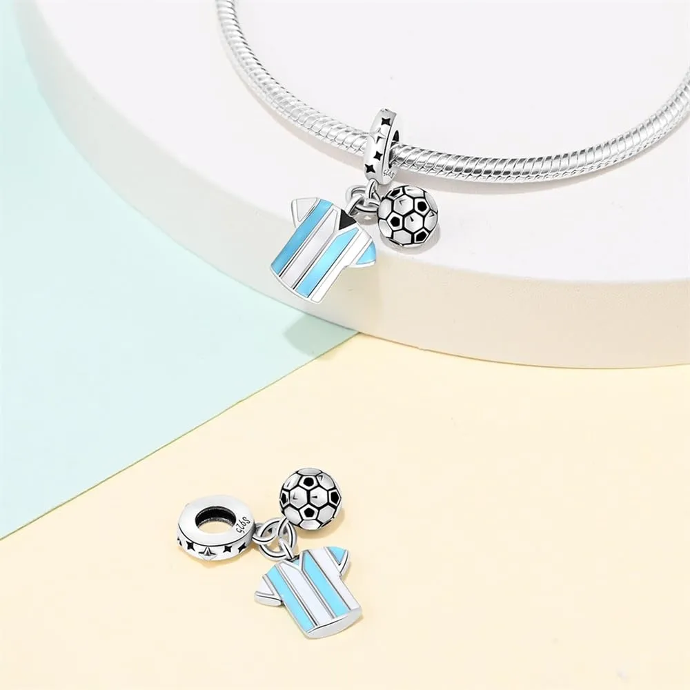 LNQOBU Ciondolo con Charm Argento Sterling 925 Fatima's Hand Dangle Charm Compatibile con Pandora e Europei Bracciale Collane da Donna（Fornito con una Perlina） - immagine 2