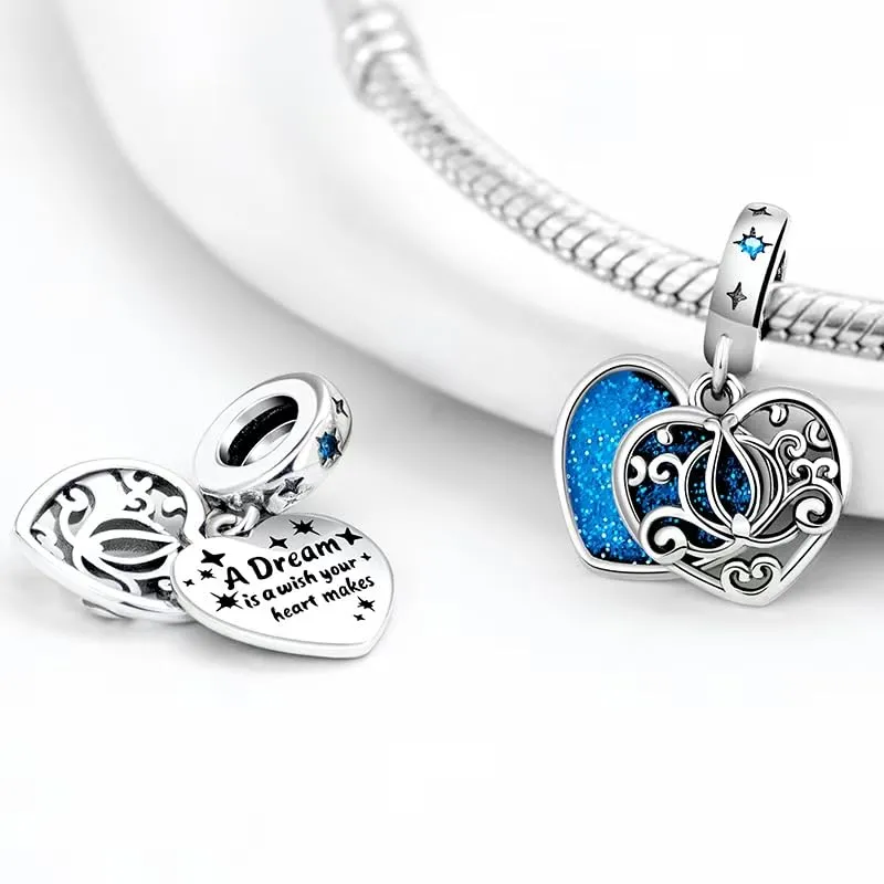 LNQOBU Ciondolo con Charm Argento Sterling 925 Fatima's Hand Dangle Charm Compatibile con Pandora e Europei Bracciale Collane da Donna（Fornito con una Perlina） - immagine 3