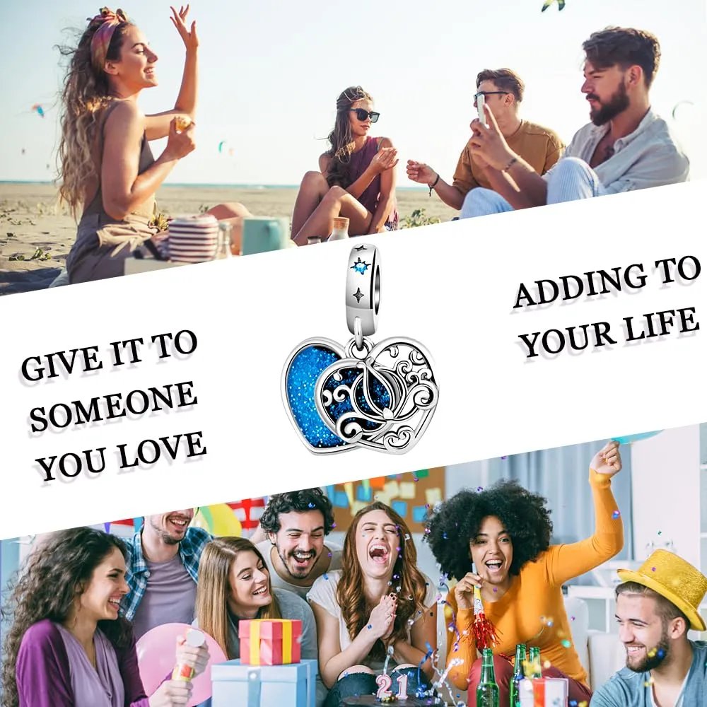 LNQOBU Ciondolo con Charm Argento Sterling 925 Fatima's Hand Dangle Charm Compatibile con Pandora e Europei Bracciale Collane da Donna（Fornito con una Perlina） - immagine 7