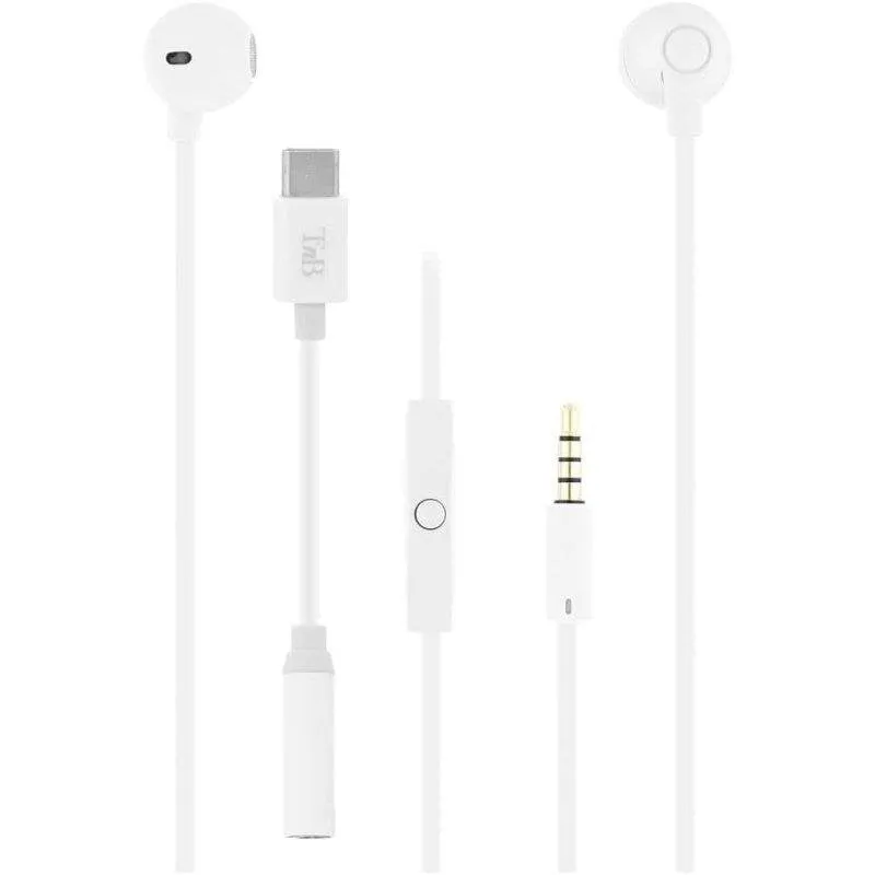 Auricolari TnB SWEET cablati con adattatore USB-C bianco - immagine 1