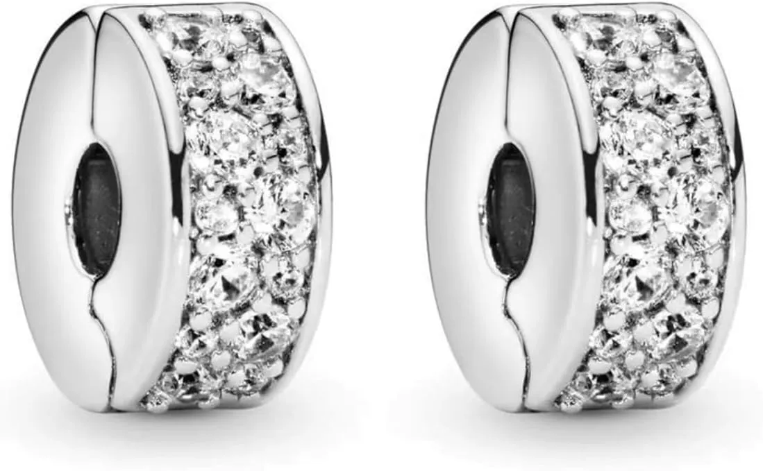 WEIMU Charm in argento S925 per braccialetti e collane europee da donna, m, Argento sterling, Zirconie sintetico - immagine 1