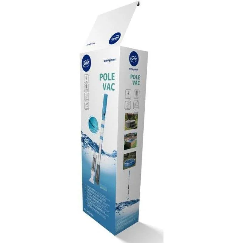 Pulitore Fondo Piscina Gre 11 W, Manico Telescopico 133 cm - immagine 1