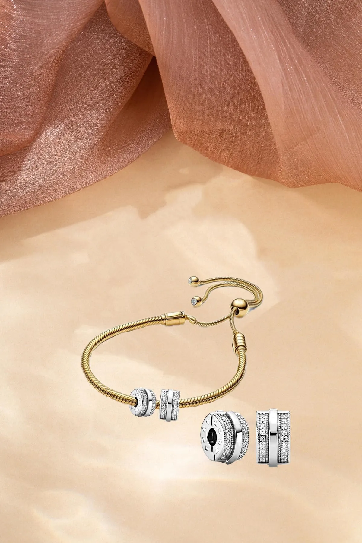 WEIMU Charms Ferma-perle in vero argento sterling 925 per bracciali, ferma-ciondoli per braccialetti con perle, perle ferma-ciondoli, m, Argento sterling, Zirconia cubica - immagine 2