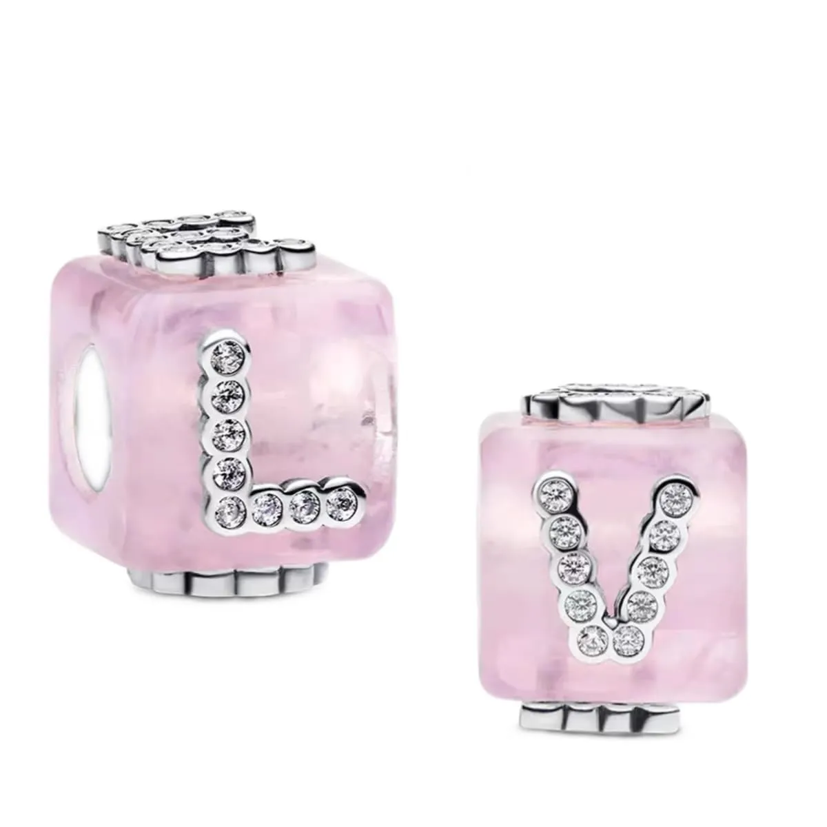 WEIMU Charm in Argento S925 per Braccialetti, Ciondolo Stopper, Charm con Perle, Compatibile con Braccialetti e Collane Europei per Donne, m, Argento sterling, Zirconie sintetico - immagine 1