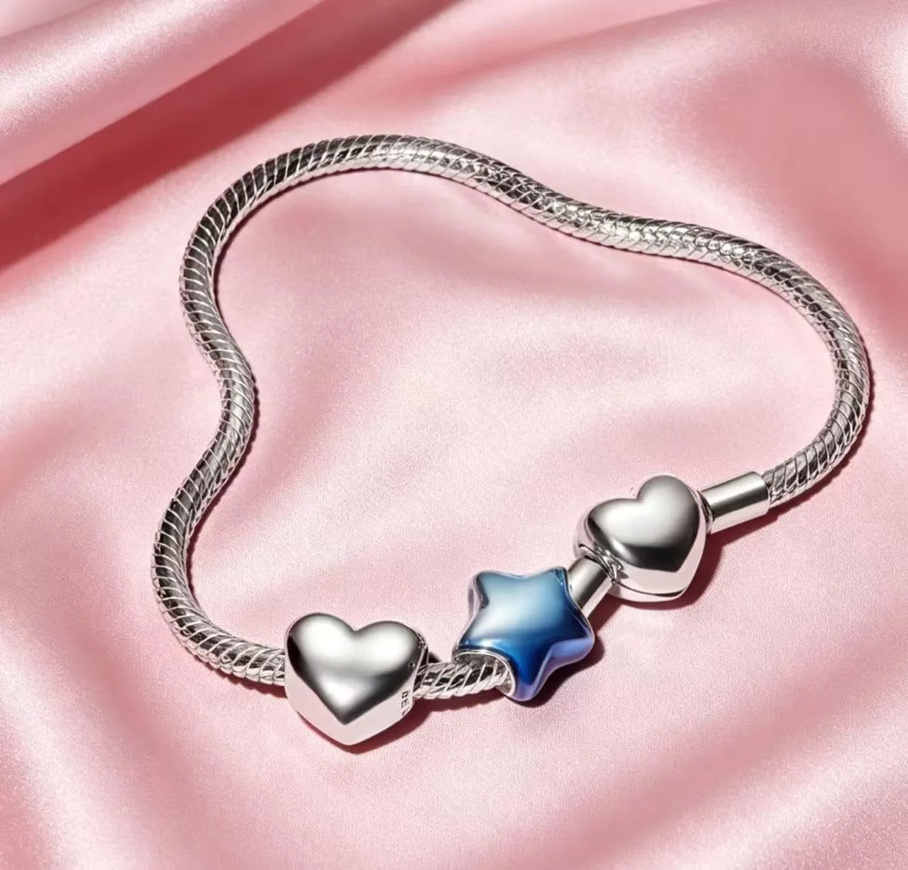 WEIMU Ciondoli in argento S925 per bracciali, ciondoli a forma di stop, compatibile con braccialetti e collane europei da donna, m, Argento sterling, Zirconie sintetico - immagine 4