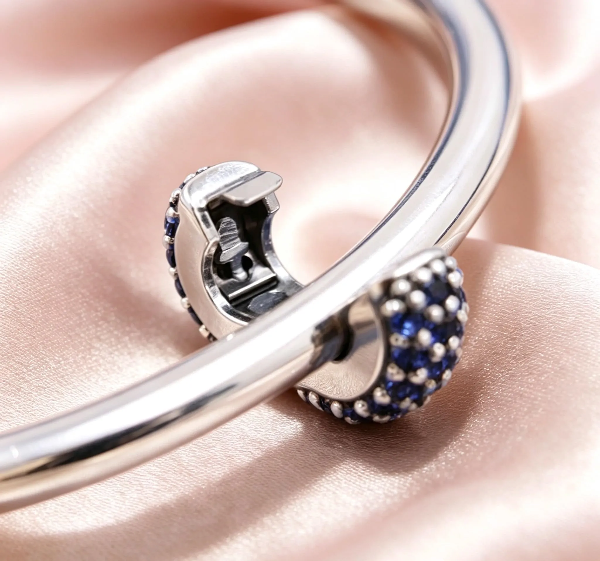 Charm di fermaglio WEIMU in argento sterling 925 per braccialetto con fermaglio in argento sterling 925 e clip in gomma per perno separatore di charm per charm a ciondolo per braccialetto, Medium - immagine 4