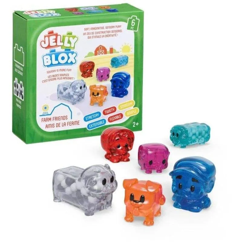 Goliath Jelly Blox Farm Friends Gioco Di Costruzione Sensoriale 6 pezzi - immagine 1