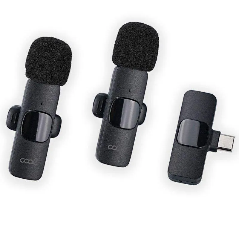 Microfono COOL doppio wireless USB-C lavalier con riduzione rumore - immagine 1