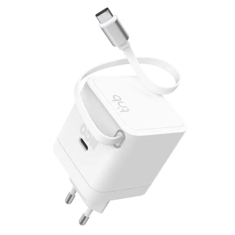 Caricatore TnB CHGAN65RTC GaN 65W 2 USB-C e USB-A Bianco - immagine 1