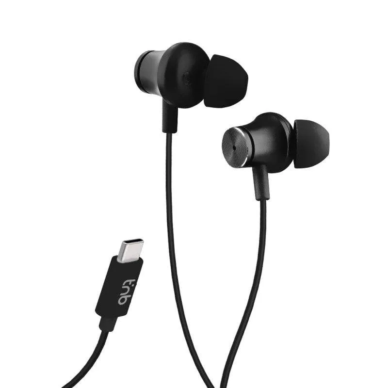 Auricolari TnB C-BUDS con cavo USB-C, intraurali, cancellazione attiva del rumore, neri - immagine 1