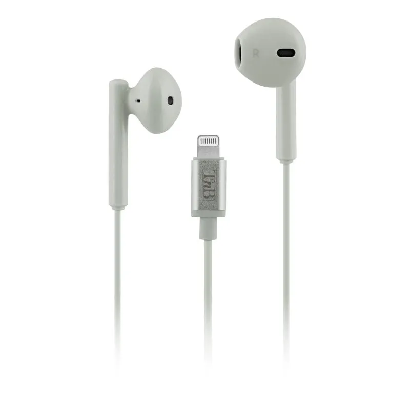 Auricolari TnB Curv Lightning cablati con microfono e controlli, grigio - immagine 1