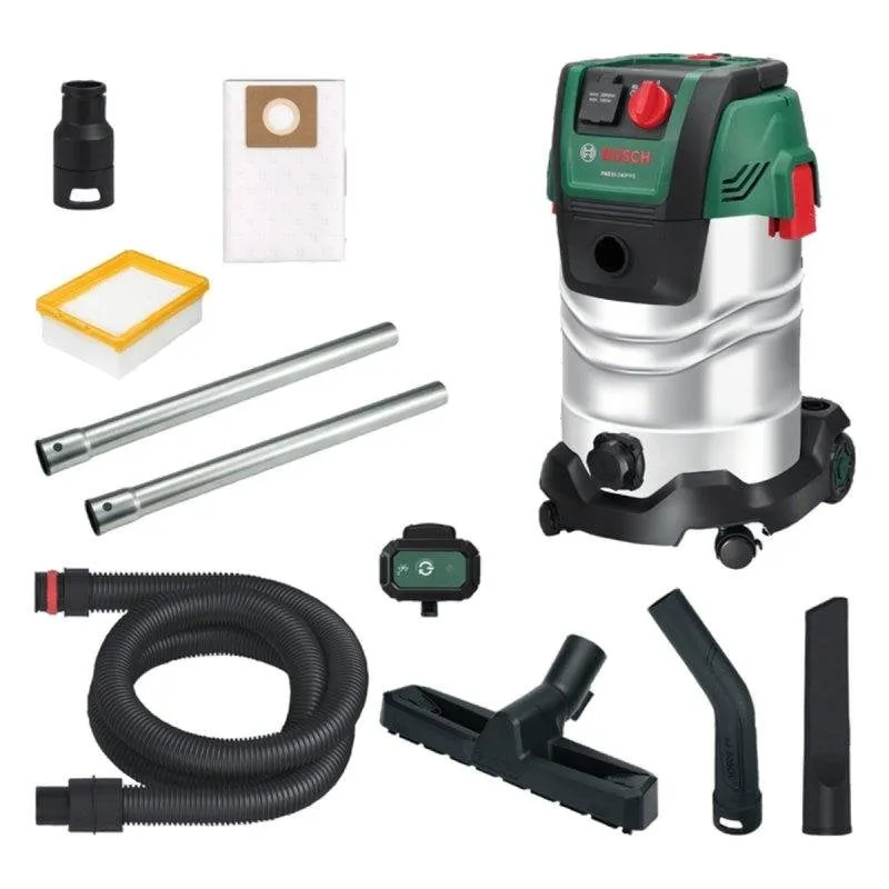 Aspirapolvere Bidone Bosch PAS30-240PRS 1300W 30L Acciaio Bluetooth - immagine 1