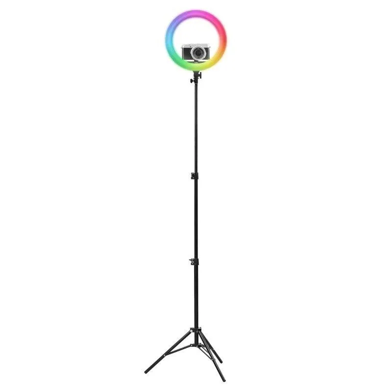 Anello luce LED TnB INLEDSTUD14 14" treppiede 160 cm nero - immagine 1