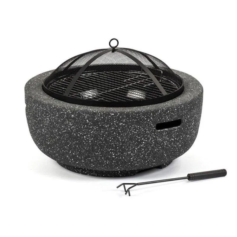 Brasere a carbone Fieldmann FZG 1030G con griglia cromata e coperchio anti-scattili - immagine 1