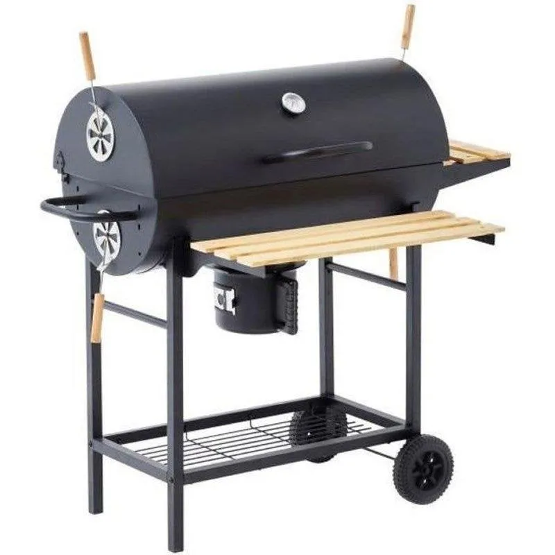 Barbecue a Carbone Cookingbox Mike 2 Griglie Acciaio Cromato Ripiani Pieghevoli 71 x 35 cm - immagine 1