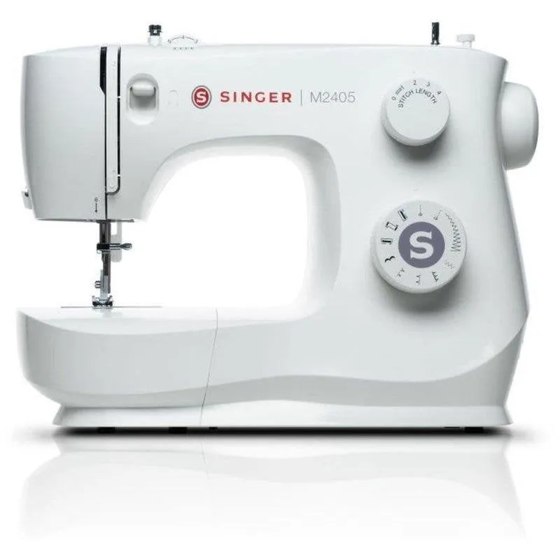 Macchina da Cucire Singer M2405 Bianca 8 Punti e Asolatura Automatica - immagine 1