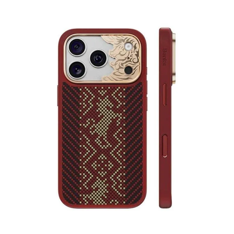 Custodia per cellulare Benks Knight Pro Fibra Aramide Kevlar Rossa per iPhone 18 Pro - immagine 1
