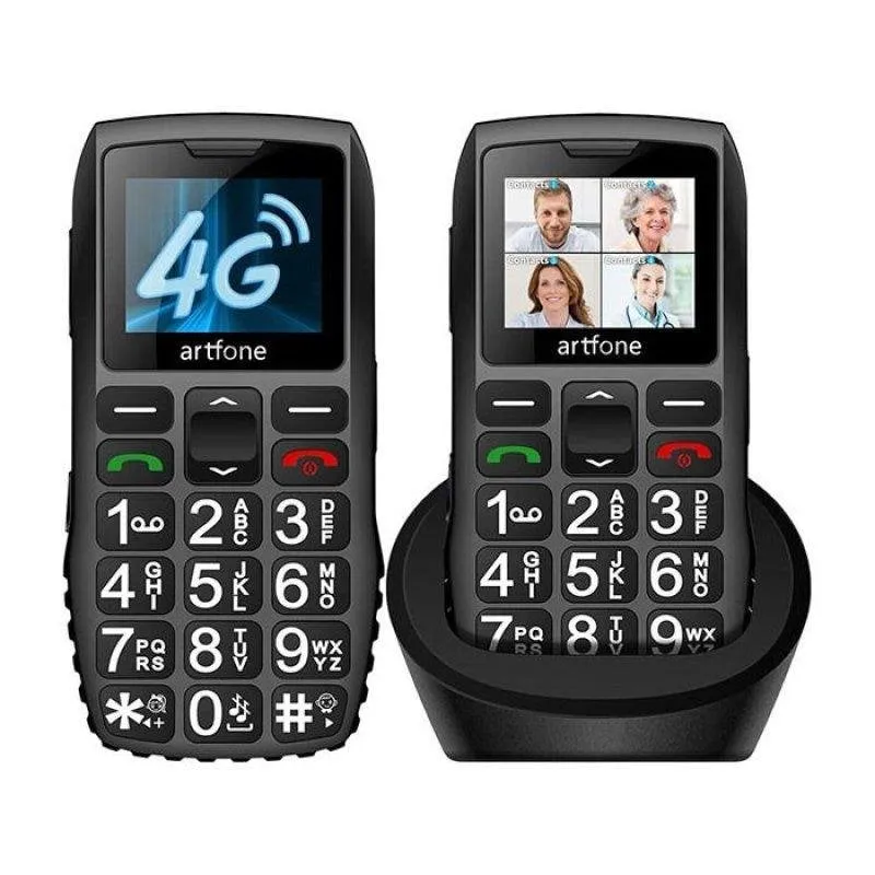 Artfone C1+ 4G 1,77" Tasti Grandi Pulsante SOS Nero - immagine 1