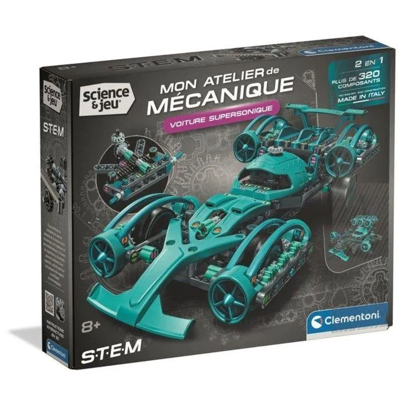Clementoni Mon Atelier Mécanique Carro Supersónico 52996 320+ pezzi - immagine 1