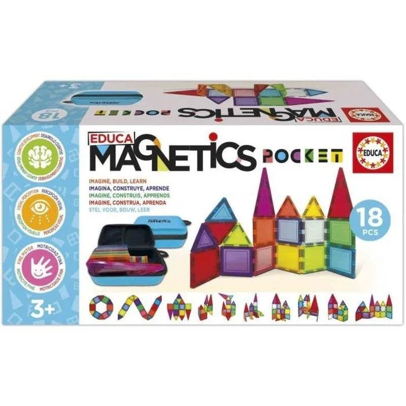 Educa Magnetics Pocket Set Magnetico 18 Pezzi Multicolore 2 Animali 8 Carte - immagine 1