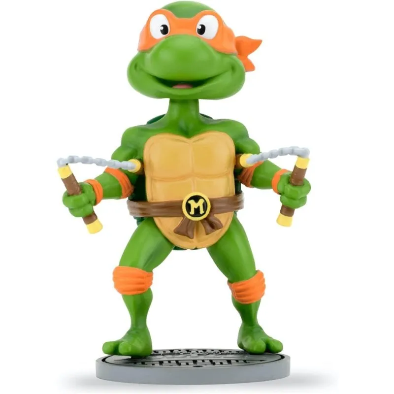 Figura Michelangelo Neca Head Knocker Tartarughe Ninja 16,5 cm - immagine 1