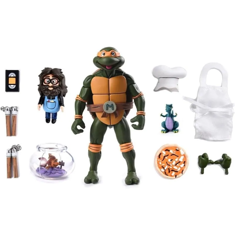 Figura Ultimate Michelangelo TMNT Snodabile 18 cm Accessori Collezione - immagine 1