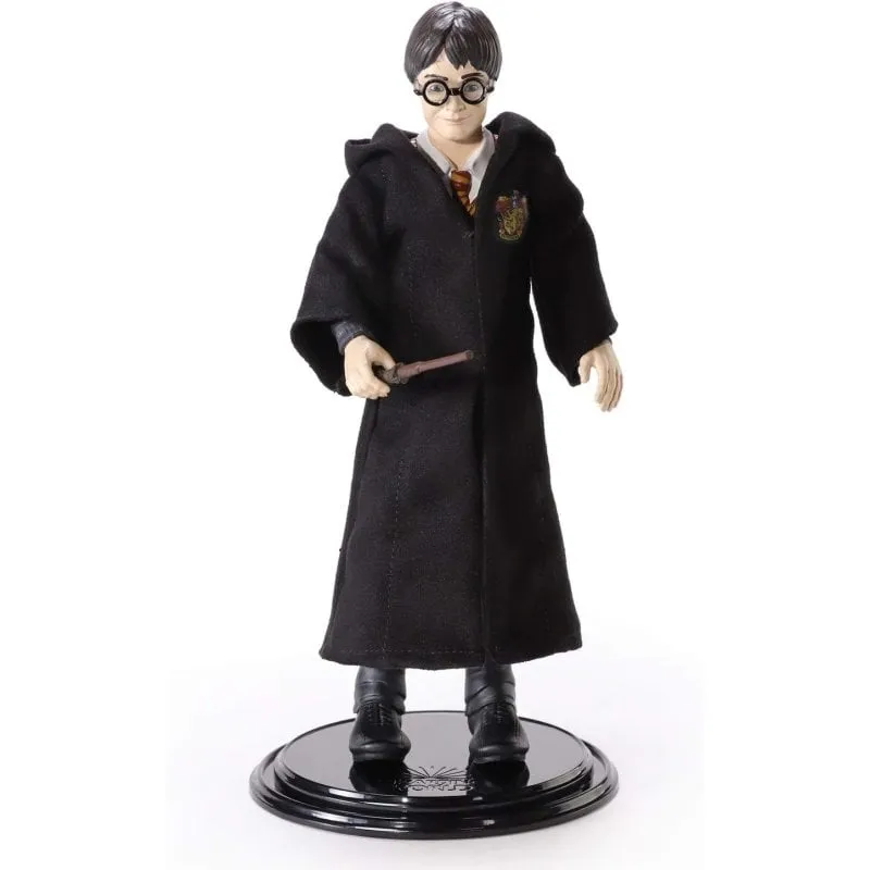 Figura Harry Potter Bendyfigs 19 cm Flessibile con Base e Bacchetta - immagine 1