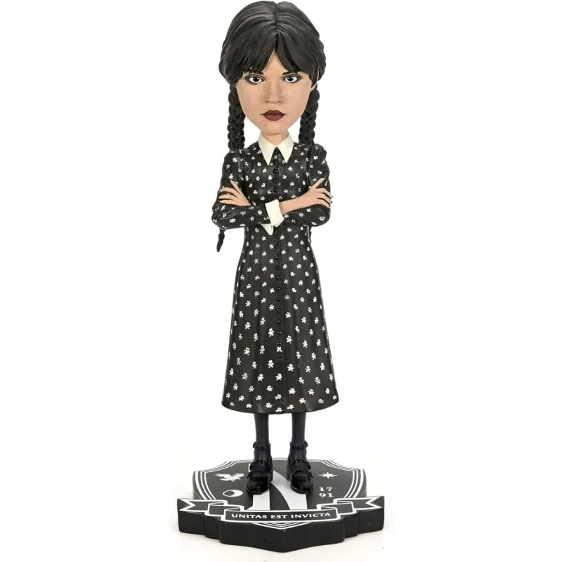 Figura Wednesday Head Knockers Neca 21,5 cm Resina da Collezione - immagine 1