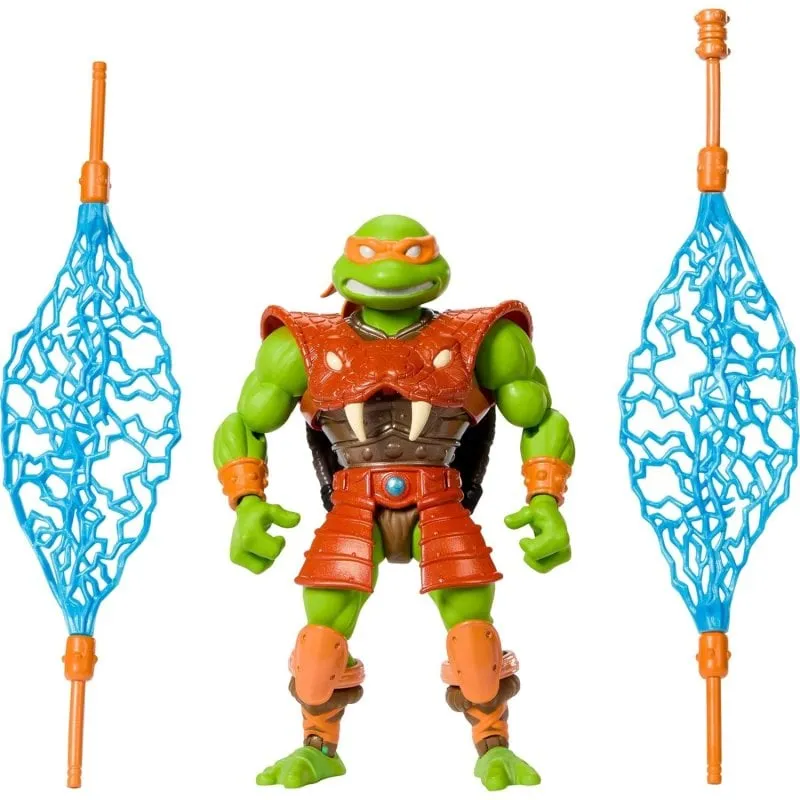 Figura Michelangelo Turtles of Grayskull TMNT X MOTU Snodabile 15 cm - immagine 1