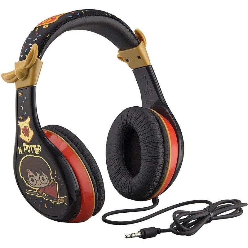 Cuffie eKids Harry Potter con limitatore volume 85 dB, cavo jack 3,5 mm, design Quidditch - immagine 1