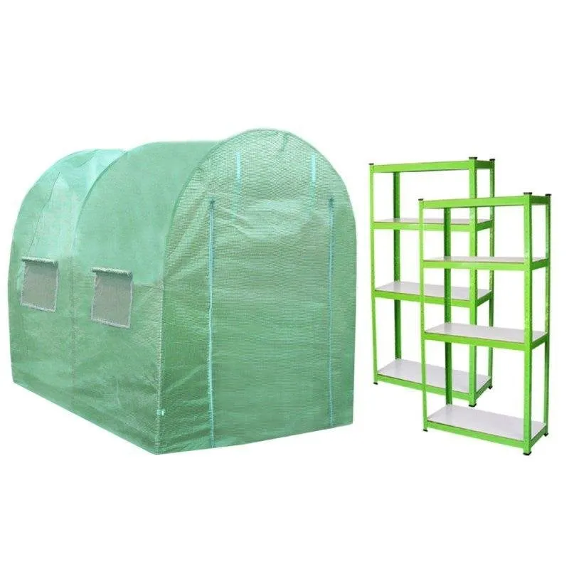 Serra tunnel Monster Polytunnel 3x2m con mensole galvanizzate - immagine 1