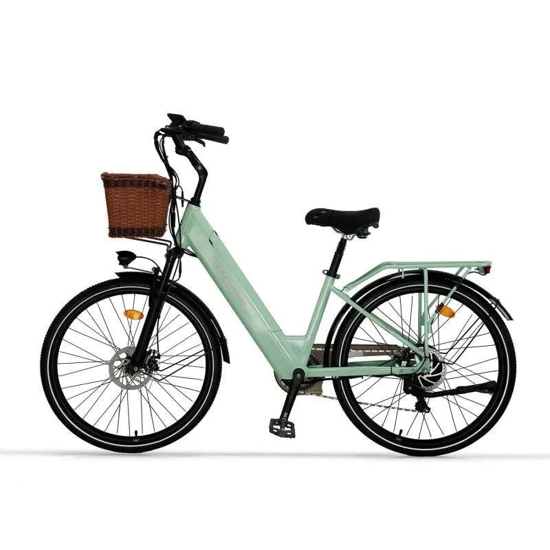 Bicicletta elettrica Cysum X-city 250w 48v10.4ah 26" Pneumatici Verde - immagine 1