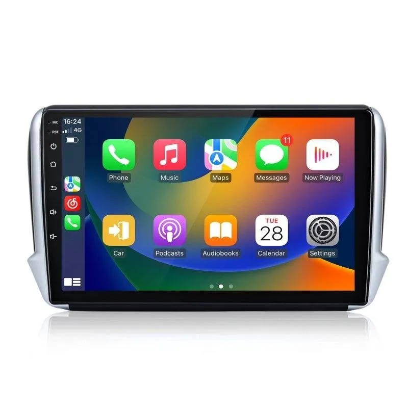 Sistema di navigazione JUNSUN Carplay Android 15 10" DAB+ WiFi GPS Peugeot 208 2008 - immagine 1