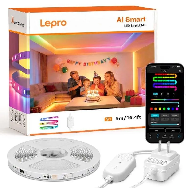 Fita LED interna Lepro S1-5-EU RGBIC Bluetooth - immagine 1