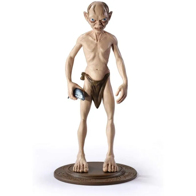 Figura Gollum Bendyfigs Noble Toys 18 cm Flessibile con Base - immagine 1