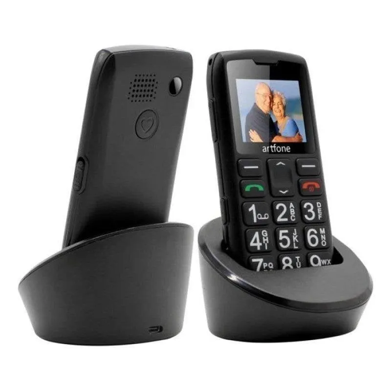 Artfone C1+ 4G 1,77" Pulsante SOS Dual SIM Radio FM Nero - immagine 1