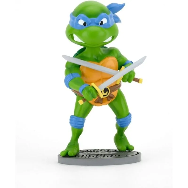 Figura Leonardo Tmnt Neca Head Knocker 16,5 cm Resina Ufficiale - immagine 1