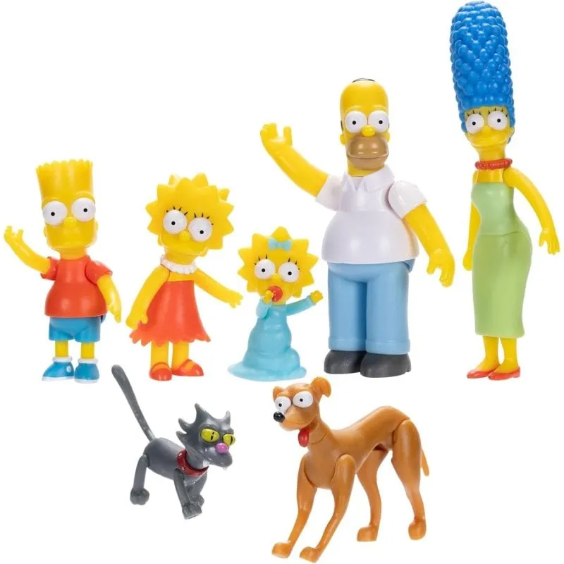Set Figure Los Simpsons Jakks 7 Pezzi PVC 6 cm - immagine 1