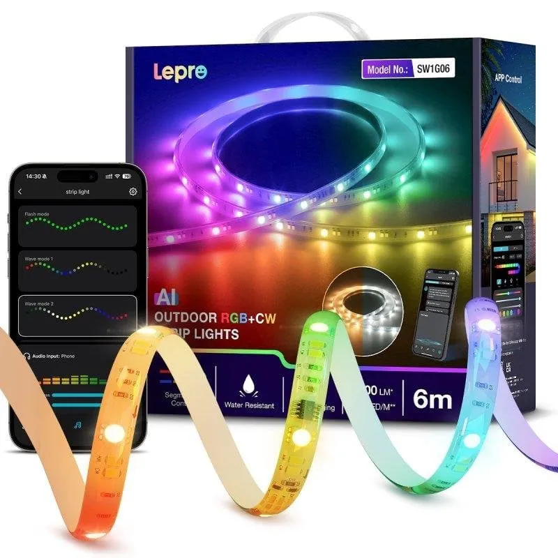 Striscia LED interna Lepro SW1G06 RGB WiFi Bluetooth - immagine 1
